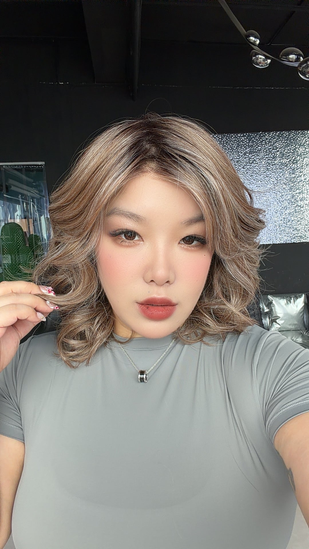 JBEXTENSION RITA MONO Monofilament Handmade Wig 6X5 Full Monofilament Hand Tied Top Wig 14 Inches Curly Maple Brown Mono Lace Wig with Anti-slip Silicone Strips Glueless Wig RITA MONO - MAPLE BROWN【BENDY EAR TABS】
