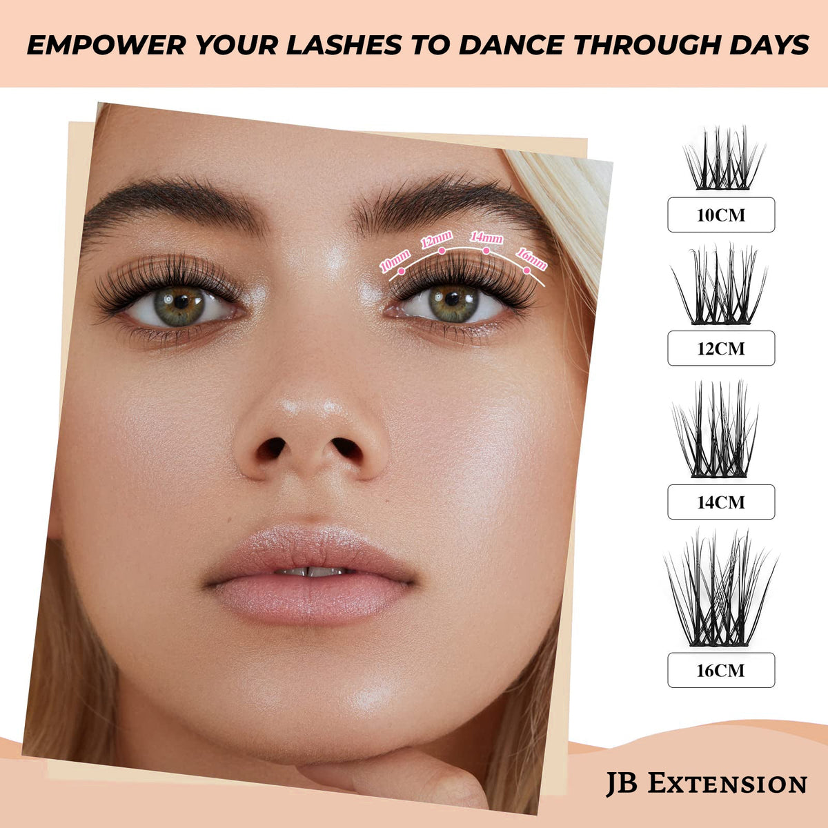 JBextension DIY Cluster Lashes 72 Clusters Lashes NO GLUE Included¡¾Moonlit Majesty-Lash¡¿