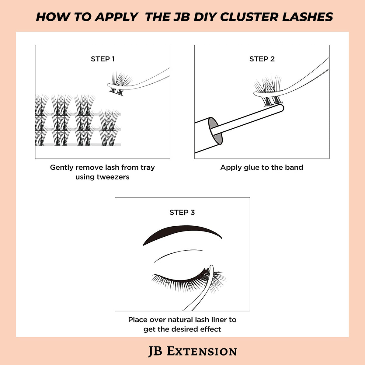 JBextension DIY Cluster Lashes 72 Clusters Lashes NO GLUE Included¡¾Starlit Glam-Lash¡¿