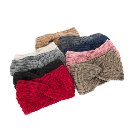 JBextension Simple Style Plain Color Hair Band with KnotDesign As Gift , Extra Wide Headbands for Women Non-Slip, Large Twist Knotted Stretchy Wraps Head Bands Hair Accessories