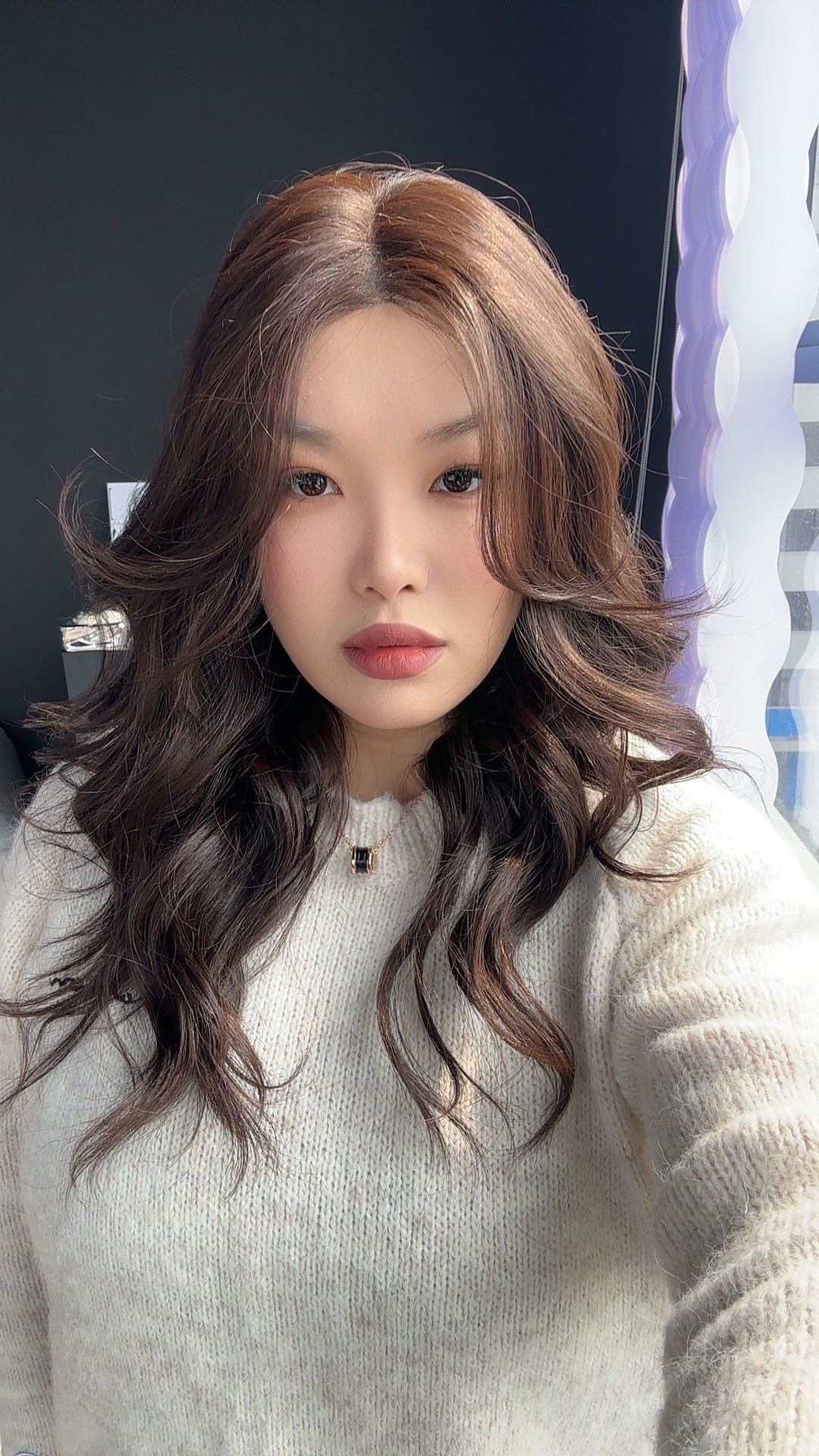 HOT OF SEASON - CLAIRE MONO DARK BROWN Partial Monofilament Wig 22 Inches Dark Brown Partial Mono Lace Glueless Wig CLAIRE MONO DARK BROWN【BENDY EAR TABS】