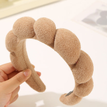 JBextension Spa headbands 2pcs for women-girls, Makeup sponge headband, Non slip face wash, skincare-Padded soft thick terry cloth hair band accessory