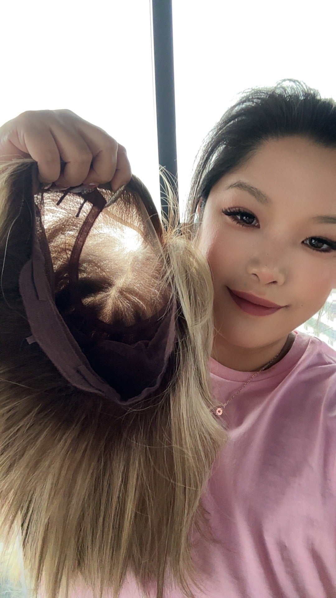 HOT OF SEASON - BONNIE MONO Full Monofilament Handmade Full Lace Full Hand Tied Wig 12 Inches Golden Blonde With Dark Root Mono Lace Handmade Futura Fiber Glueless Wig BONNIE MONO GOLDEN BLONDE【BENDY EAR TABS】
