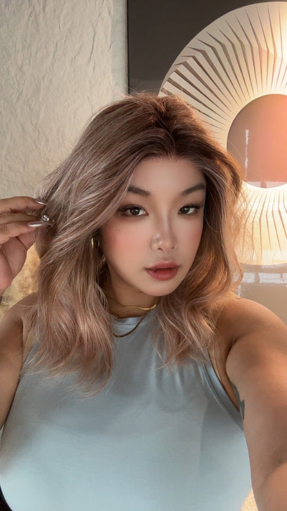 [FINAL SALE] JBEXTENSION 18 Inches Apricot Pre-Cut Snowflake Lace Frontlace Glueless Wig TAYLOR【PERMATEASE】【BENDY EAR TABS】- M/L