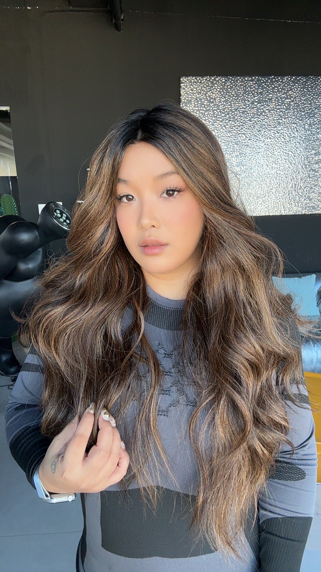[FINAL SALE] JBEXTENSION NOVA MONO Monofilament Handmade Wig 6X5 Full Monofilament Hand Tied Top Wig 25 Inches Ombre Brown Curly Mono Lace Handmade Futura Fiber Glueless Black Sapphire Wig NOVA MONO【BENDY EAR TABS】