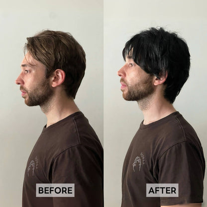 JBEXTENSION Short Hair 30% Real Human Hair Midnight Brown( Black/Brown) Unisex Wig Man Wig KEN
