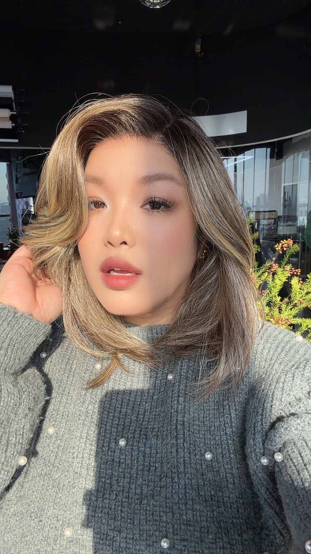 JBEXTENSION NANCY MONO Monofilament Handmade Wig 6X5 Full Monofilament Hand Tied Top Wig 14 Inches Dark Brown Curly Mono Lace Wig Glueless Black Sapphire Wig NANCY MONO - BLACK SAPPHIRE【BENDY EAR TABS】