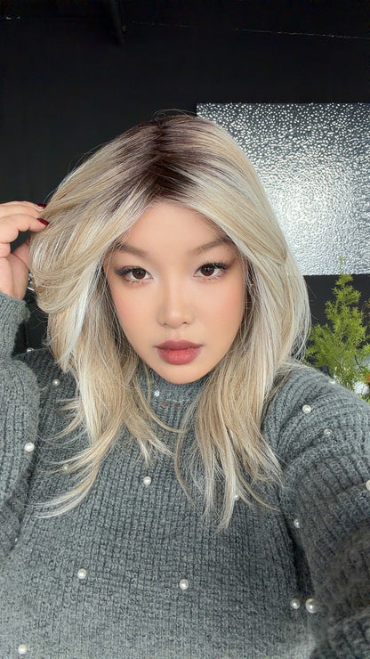 [PRE-ORDER] JBEXTENSION 19 Inches Mix Blonde Pre-Cut Arc Snowflake Lace Frontlace Glueless Wig JANET MIX BLONDE【BENDY EAR TABS】