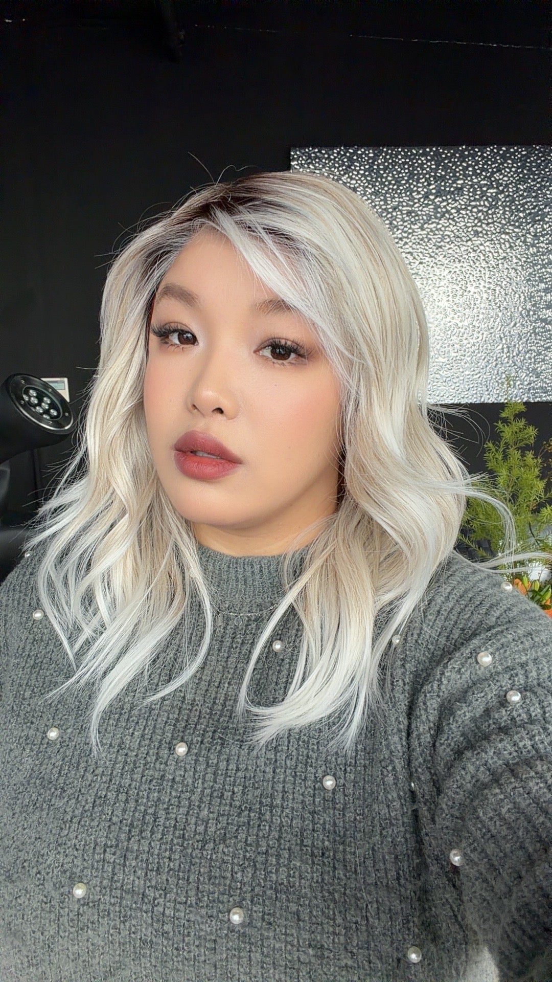 JBEXTENSION 19 Inches Curly Platinum Blonde Pre-Cut Side Part Snowflake Lace Frontlace Glueless Wig DAWN SNOWFLAKE - PLATINUM BLONDE【BENDY EAR TABS】