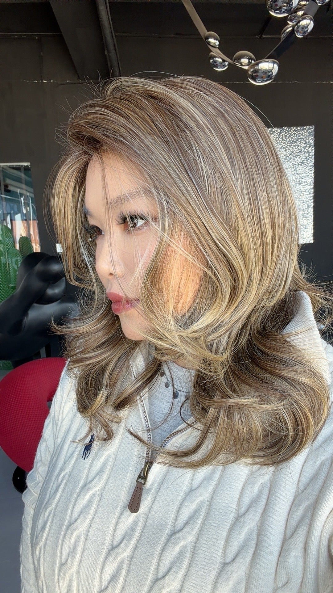 [FINAL SALE] JBEXTENSION 17 Inches Hazelnut Curly Women Fashion Full Machine Wig ROZY HAZELNUT【PLUS PERMATEASE】【BENDY EAR TABS】