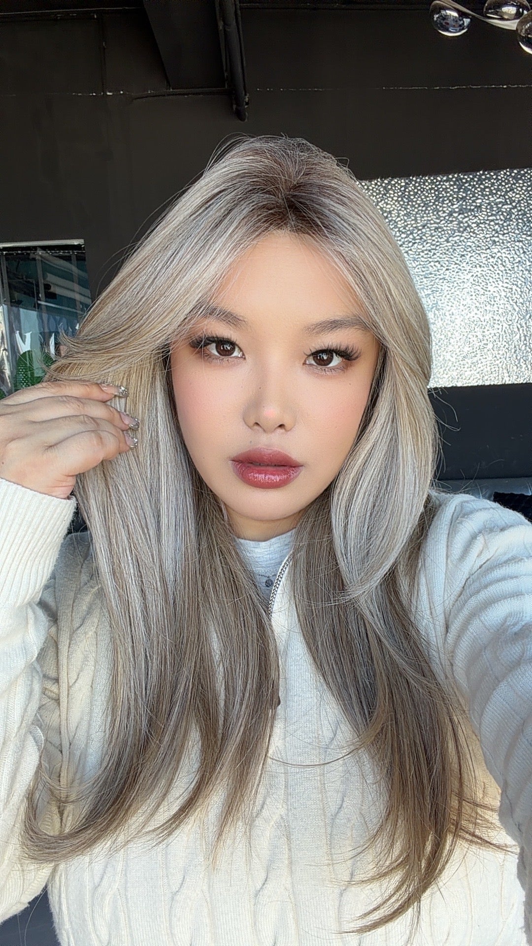JBEXTENSION 21 Inches Straight Champagne Gold Pre-Cut Arc Snowflake Lace Frontlace Glueless Wig AMBER CHAMPAGNE GOLD【BENDY EAR TABS】