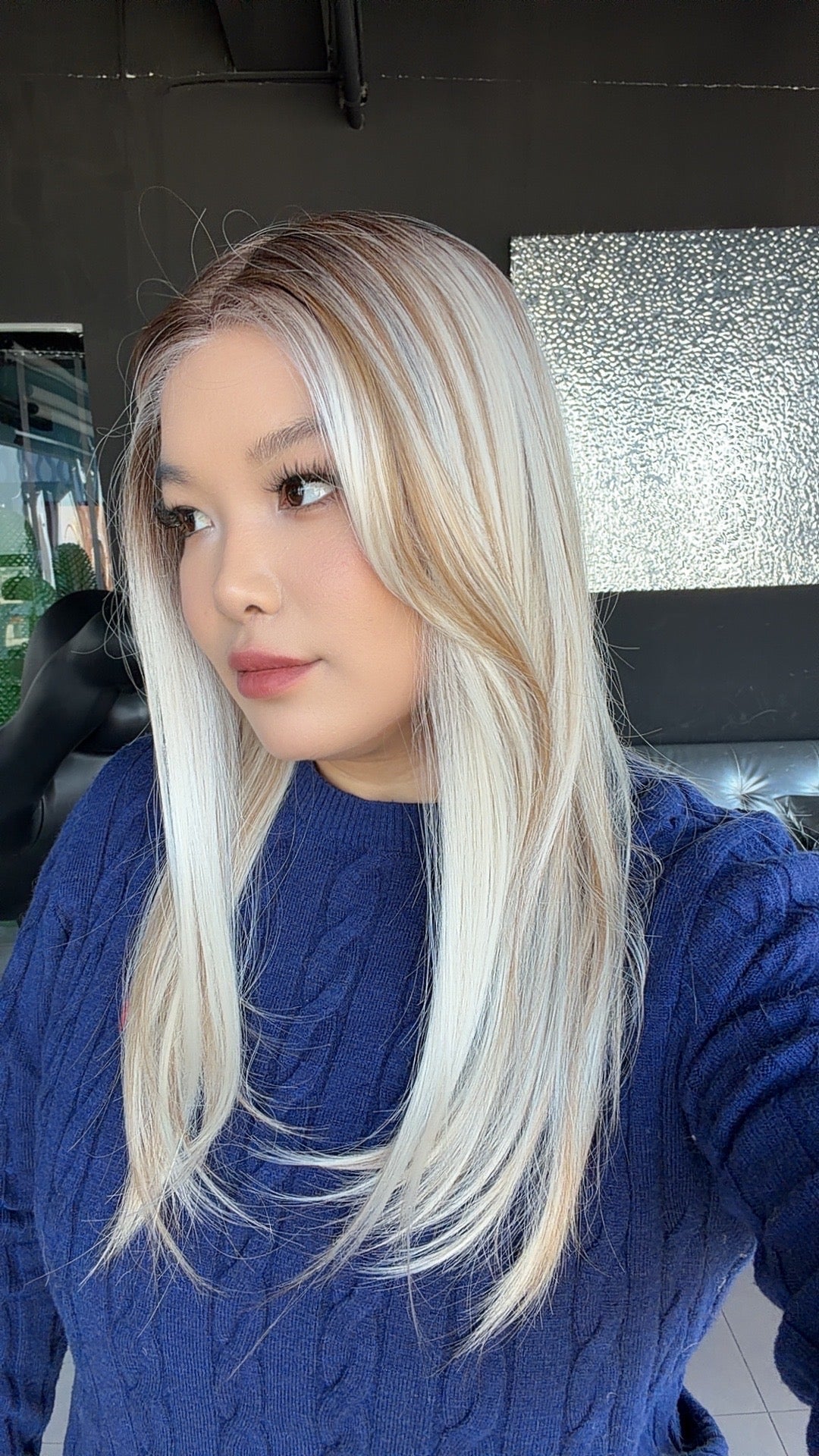 JBEXTENSION 22 Inches Light Mix Blonde Pre-Cut Frontlace Glueless Wig MüLLER LIGHT MIX BLONDE