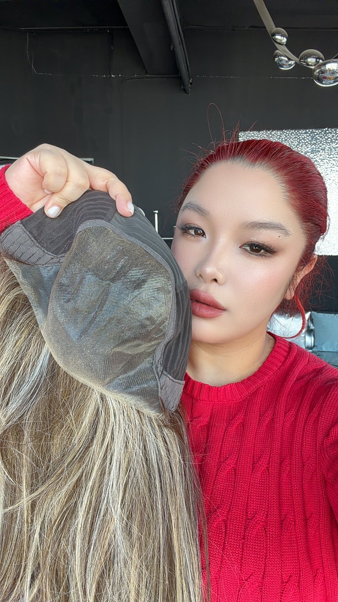 JBEXTENSION 22 Inches Hazelnut Blonde Highlight Pre-Cut 13X6 Free Part Snowflake Lace Frontlace Glueless Wig KEL PRO - HAZELNUT【BENDY EAR TABS】