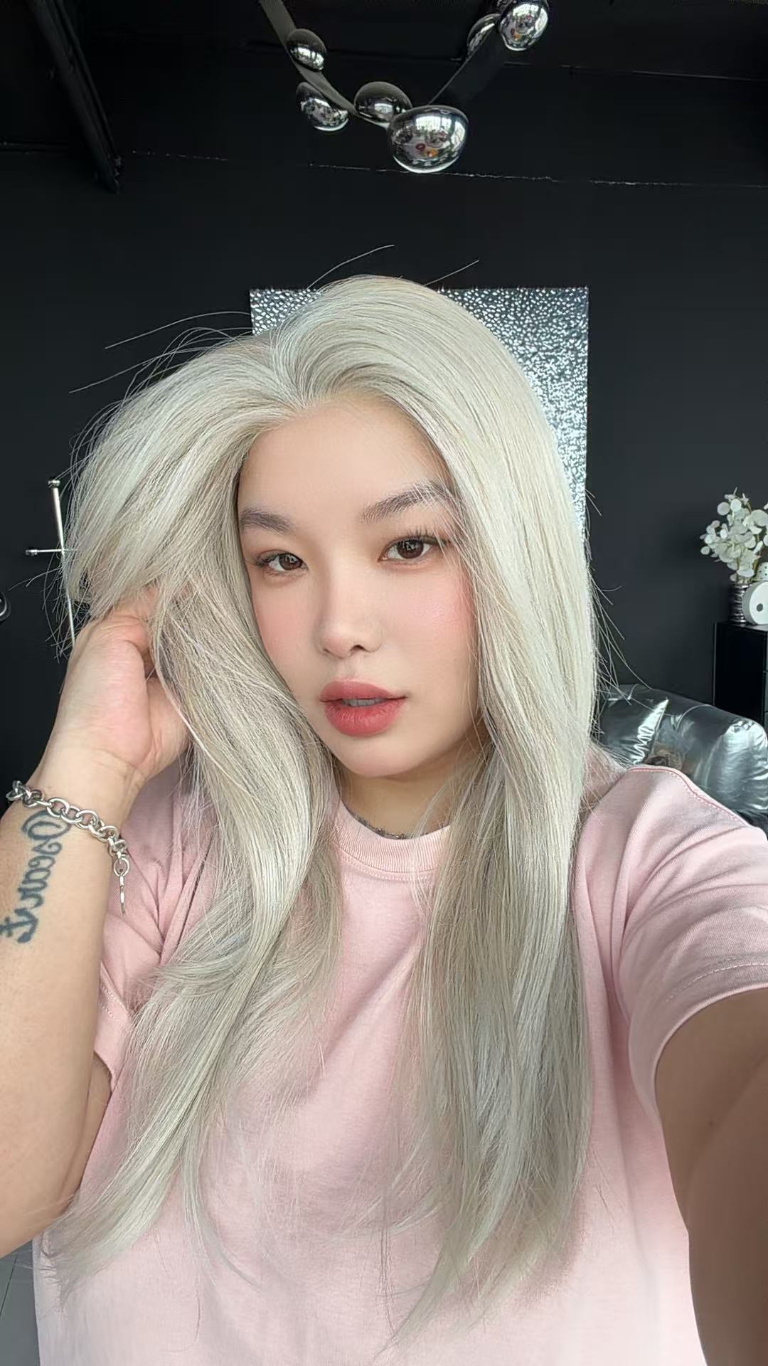 JBEXTENSION 22 Inches Light Blonde Pre-Cut 13X6 Free Part Snowflake Lace Frontlace Glueless Wig KEL PRO - LIGHT BLONDE【BENDY EAR TABS】