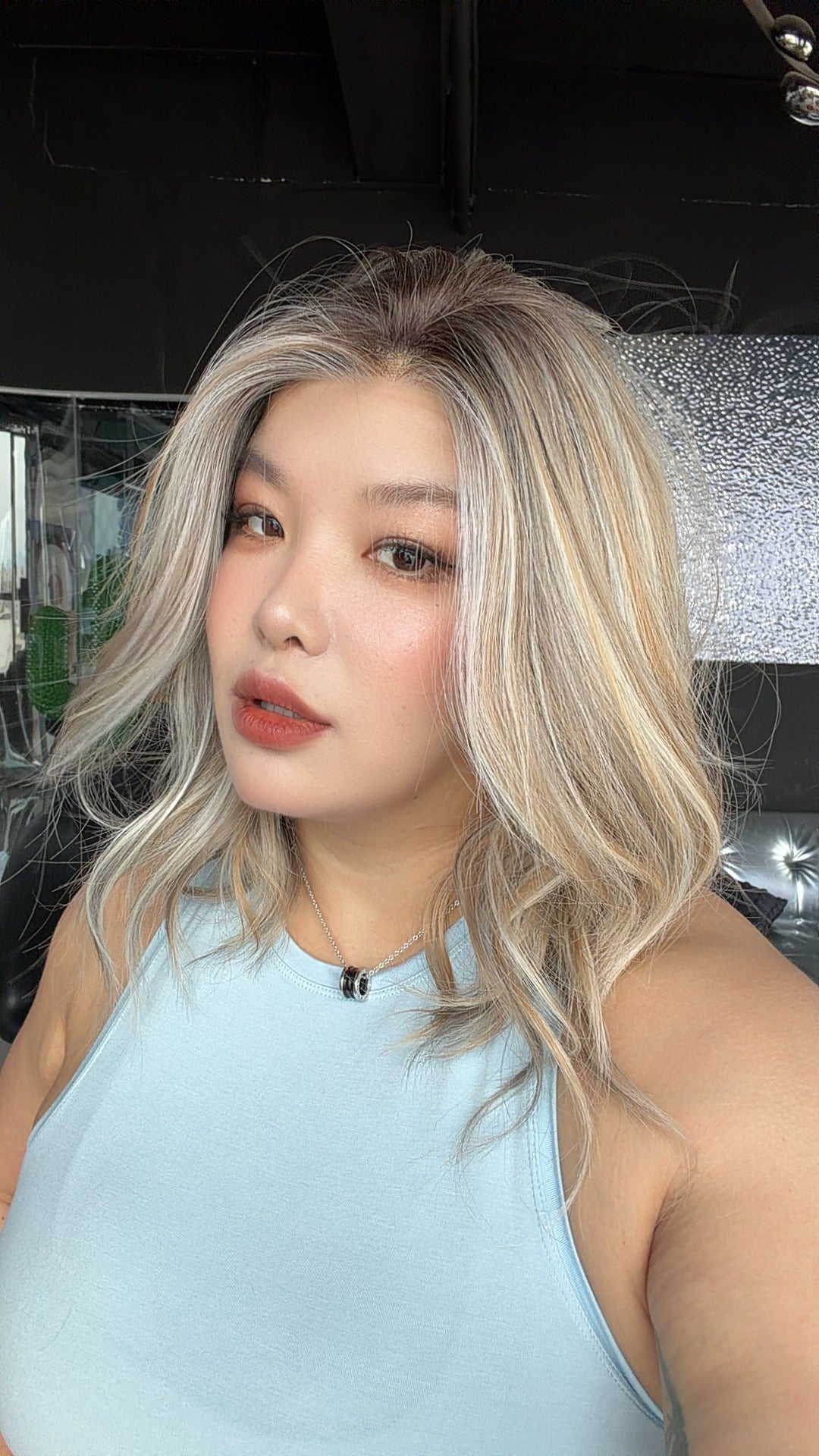 [PRE-ORDER] JBEXTENSION 16 Inches Silver Sand Blonde Pre-Cut 13X6 Free Part Snowflake Lace Frontlace Glueless Wig MONICA PRO - SILVER SAND BLONDE【BENDY EAR TABS】