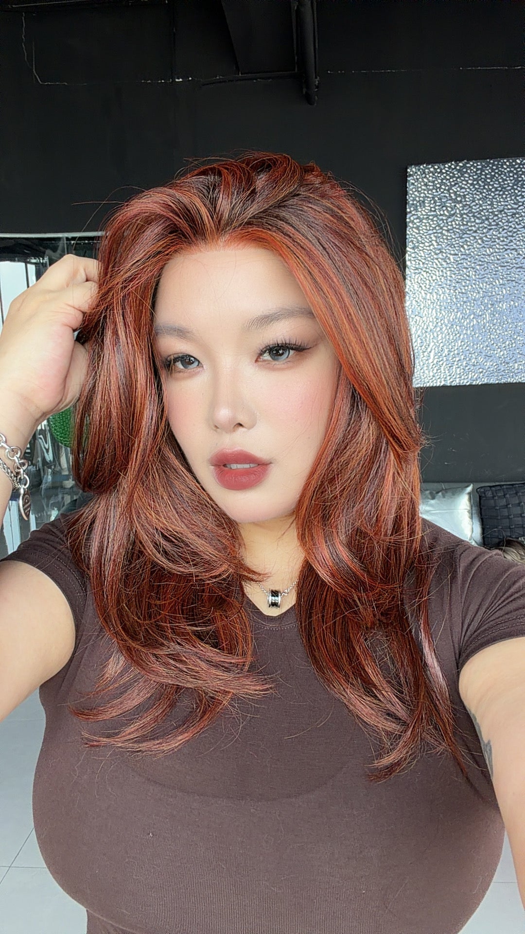 [PRE-ORDER] JBEXTENSION JEE MONO Monofilament Handmade Wig 6X5 Full Monofilament Hand Tied Top Wig 19 Inches Reddish Copper Mono Lace Wig with Anti-slip Silicone Strips Glueless Wig JEE MONO【BENDY EAR TABS】