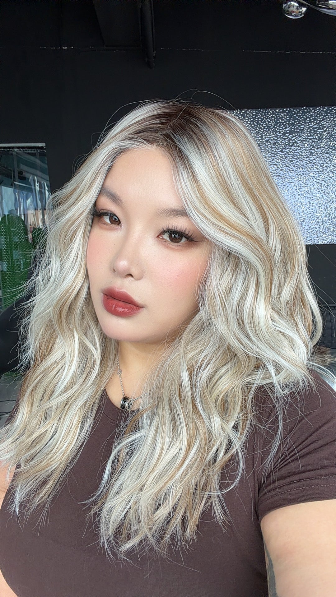 [PRE-ORDER] JBEXTENSION FEDE MONO Full Monofilament Handmade Full Lace Full Hand Tied Wig 19 Inches Wave Mix Blonde Mono Lace Handmade Futura Fiber Wig with Anti-slip Silicone Strips Glueless Wig FEDE MONO - MIX BLONDE【BENDY EAR TABS】