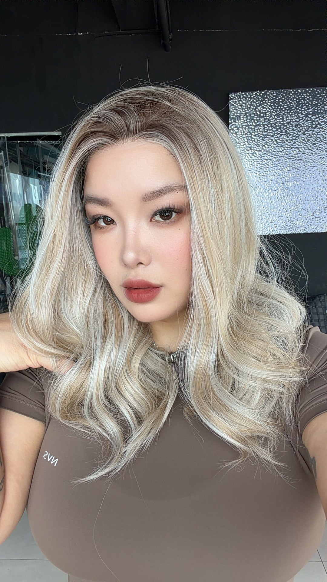 JBEXTENSION KC MONO Monofilament Handmade Wig 6X5 Full Monofilament Hand Tied Top Wig 18 Inches Curly Mix Blonde Mono Lace Wig with Anti-slip Silicone Strips Glueless Wig KC MONO【BENDY EAR TABS】