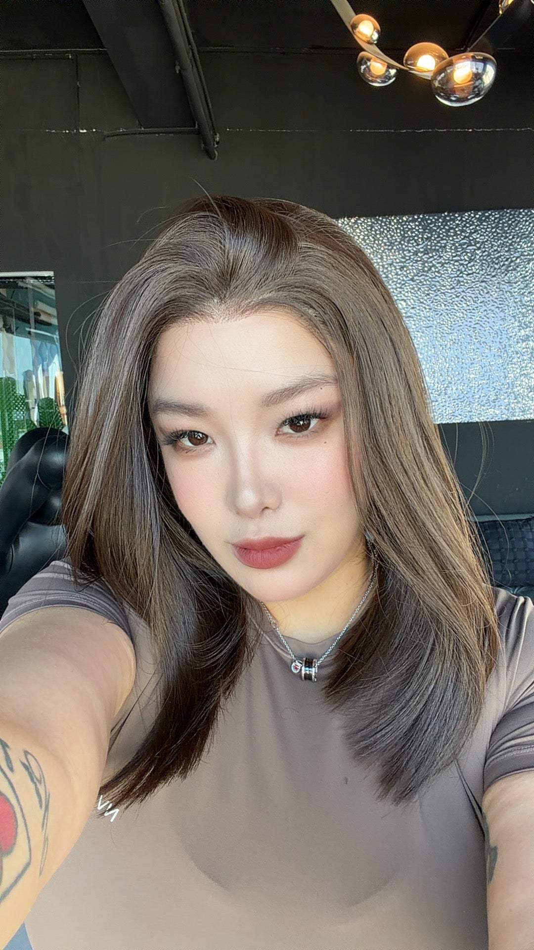 JBEXTENSION 14 Inches Brown Pre-Cut 13X6 Free Part Snowflake Lace Frontlace Bob Cut Glueless Wig GIOIA PRO - BROWN【BENDY EAR TABS】