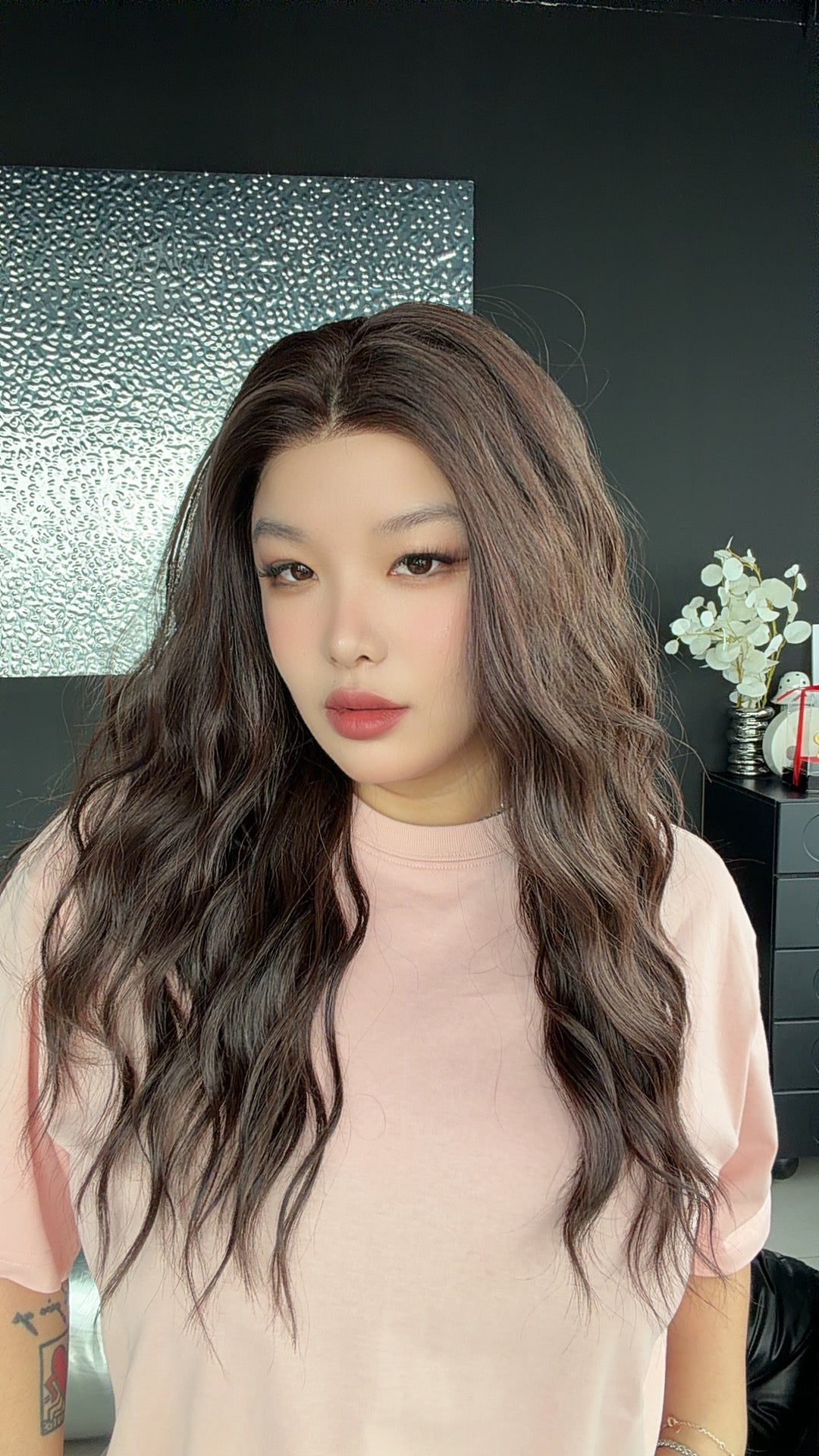 JBEXTENSION BELUCCI MONO Monofilament Handmade Wig 6X5 Full Monofilament Hand Tied Top Wig 24 Inches Wave Reddish Brown Mono Lace Wig Glueless Wig BELUCCI MONO - REDDISH BROWN【BENDY EAR TABS】