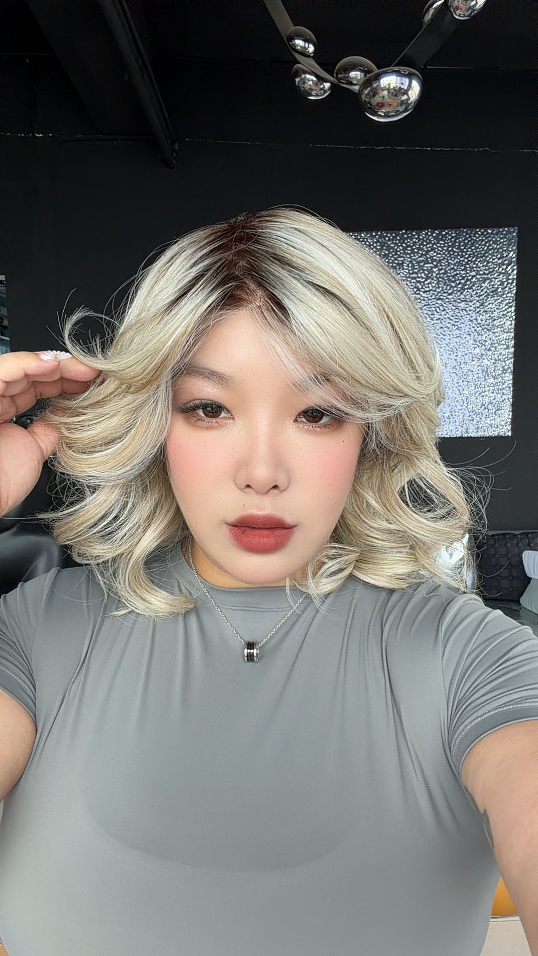 JBEXTENSION RITA MONO Monofilament Handmade Wig 6X5 Full Monofilament Hand Tied Top Wig 14 Inches Curly Mix Blonde Mono Lace Wig with Anti-slip Silicone Strips Glueless Wig RITA MONO - MIX BLONDE【BENDY EAR TABS】