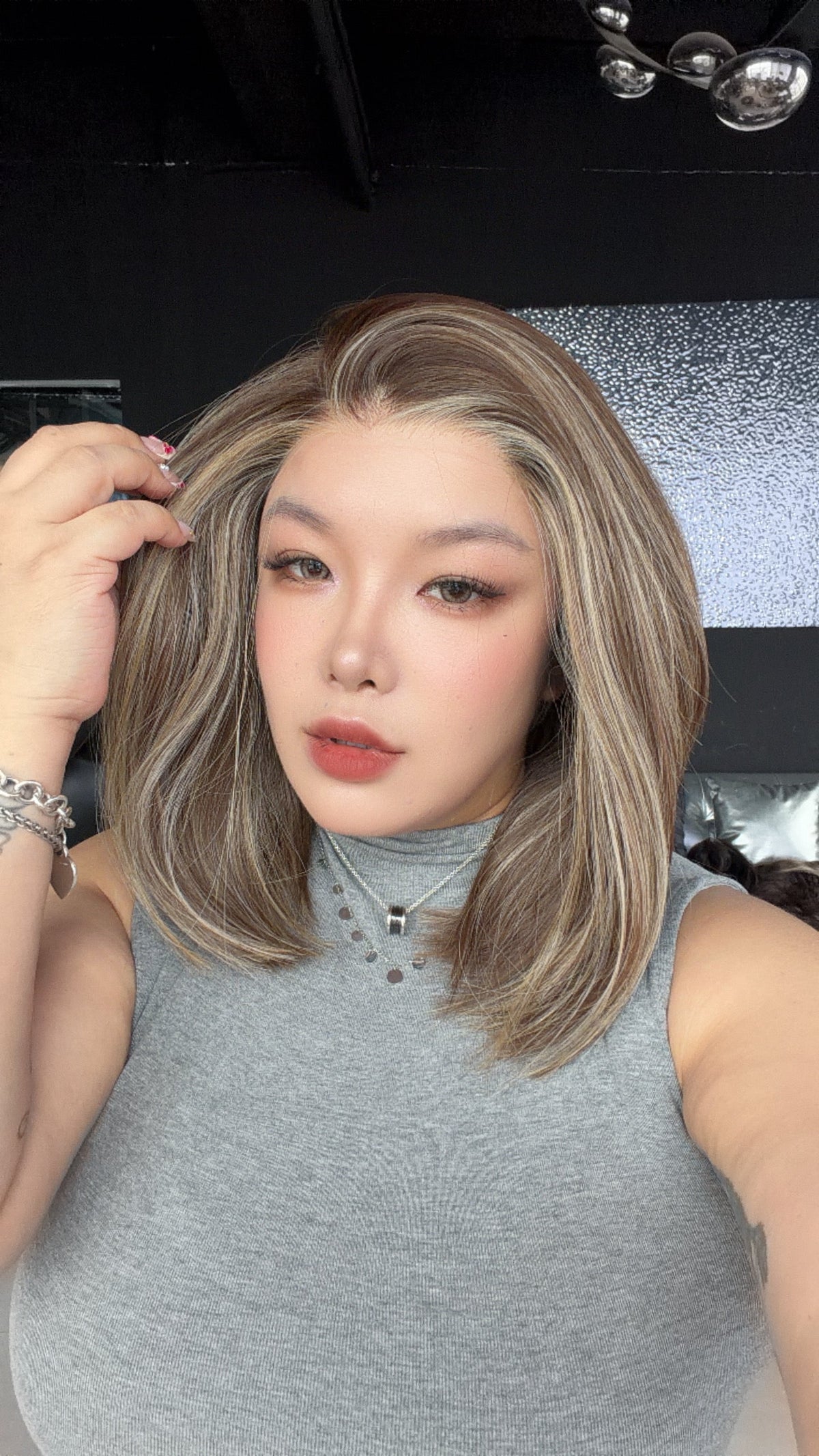 JBEXTENSION 14 Inches Hazelnut Pre-Cut 13X6 Free Part Snowflake Lace Frontlace Bob Cut Glueless Wig GIOIA PRO - HAZELNUT【BENDY EAR TABS】