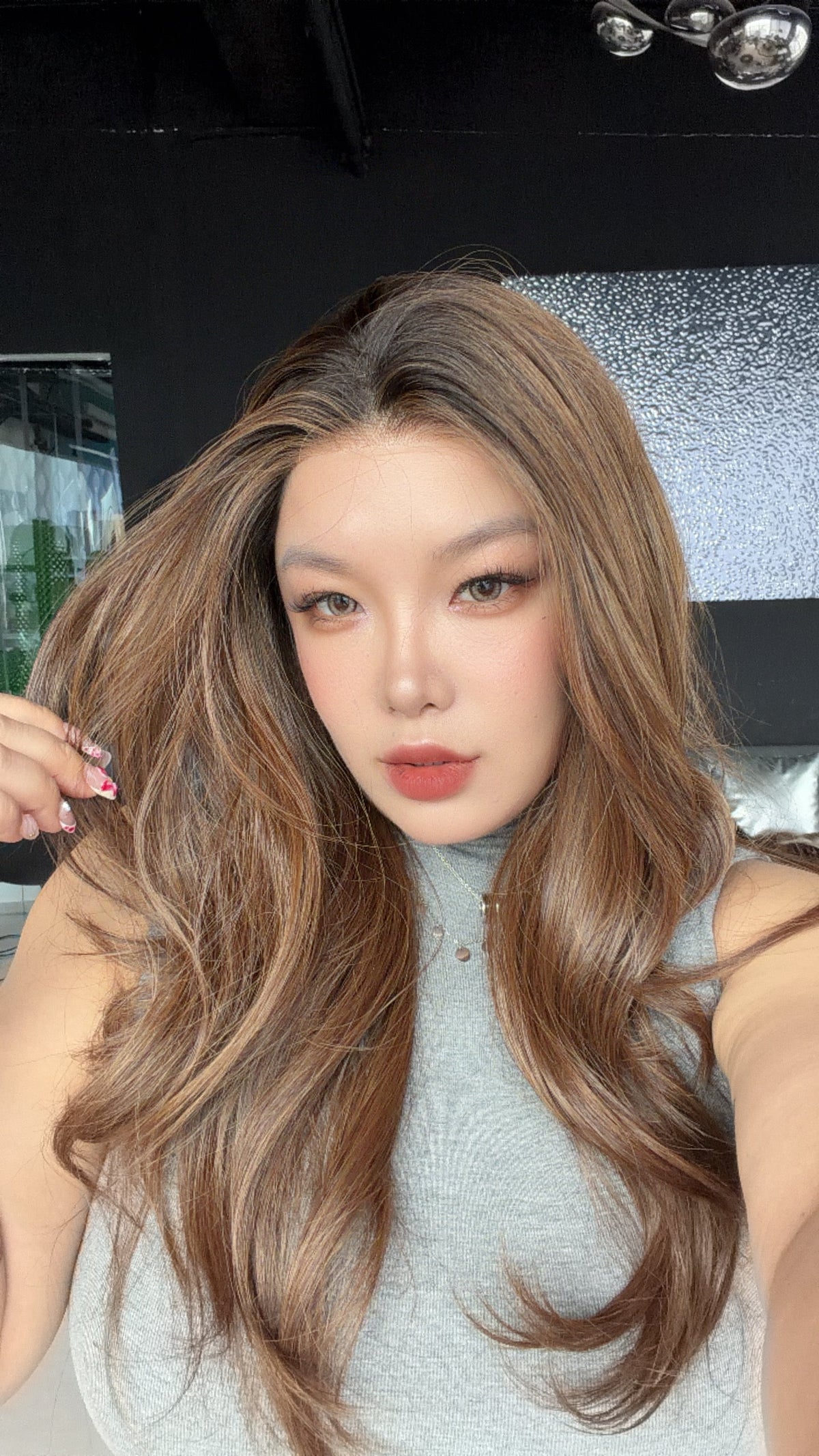 [PRE-ORDER] JBEXTENSION GAIA MONO Monofilament Handmade Wig 6X5 Full Monofilament Hand Tied Top Wig 24 Inches Curly Mocha Brown Mono Lace Wig Glueless Wig GAIA MONO - MOCHA BROWN【BENDY EAR TABS】