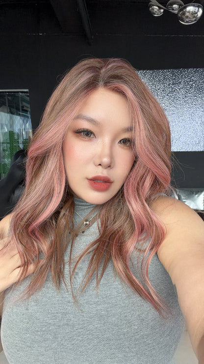 JBEXTENSION 18 Inches Strawberry Truffle Curly Pre-Cut 13X6 Free Part Snowflake Lace Frontlace Glueless Wig DEBBIE PRO - STRAWBERRY TRUFFLE【BENDY EAR TABS】