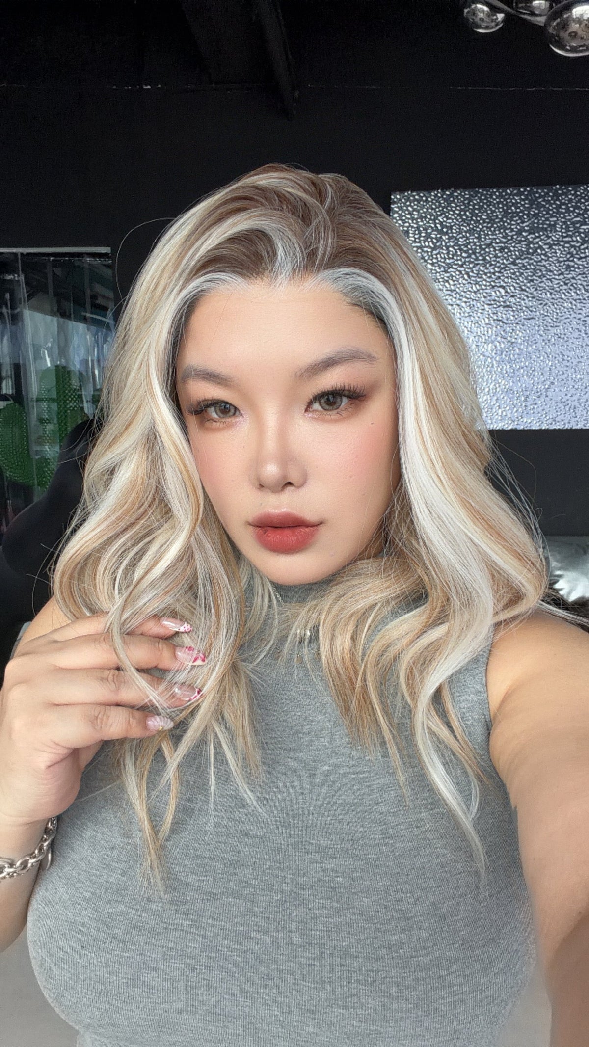 JBEXTENSION 18 Inches Mix Blonde Curly Pre-Cut 13X6 Free Part Snowflake Lace Frontlace Glueless Wig DEBBIE PRO - MIX BLONDE【BENDY EAR TABS】