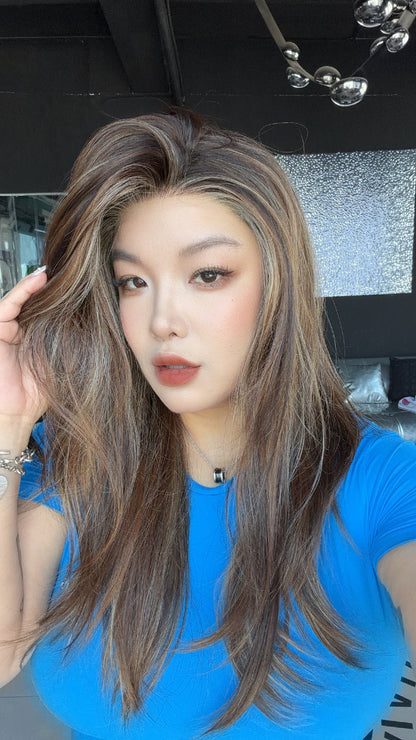 [PRE-ORDER] JBEXTENSION 22 Inches Tiramisu Pre-Cut Arc Snowflake Lace Frontlace Glueless Wig KEL ARC - TIRAMISU【BENDY EAR TABS】