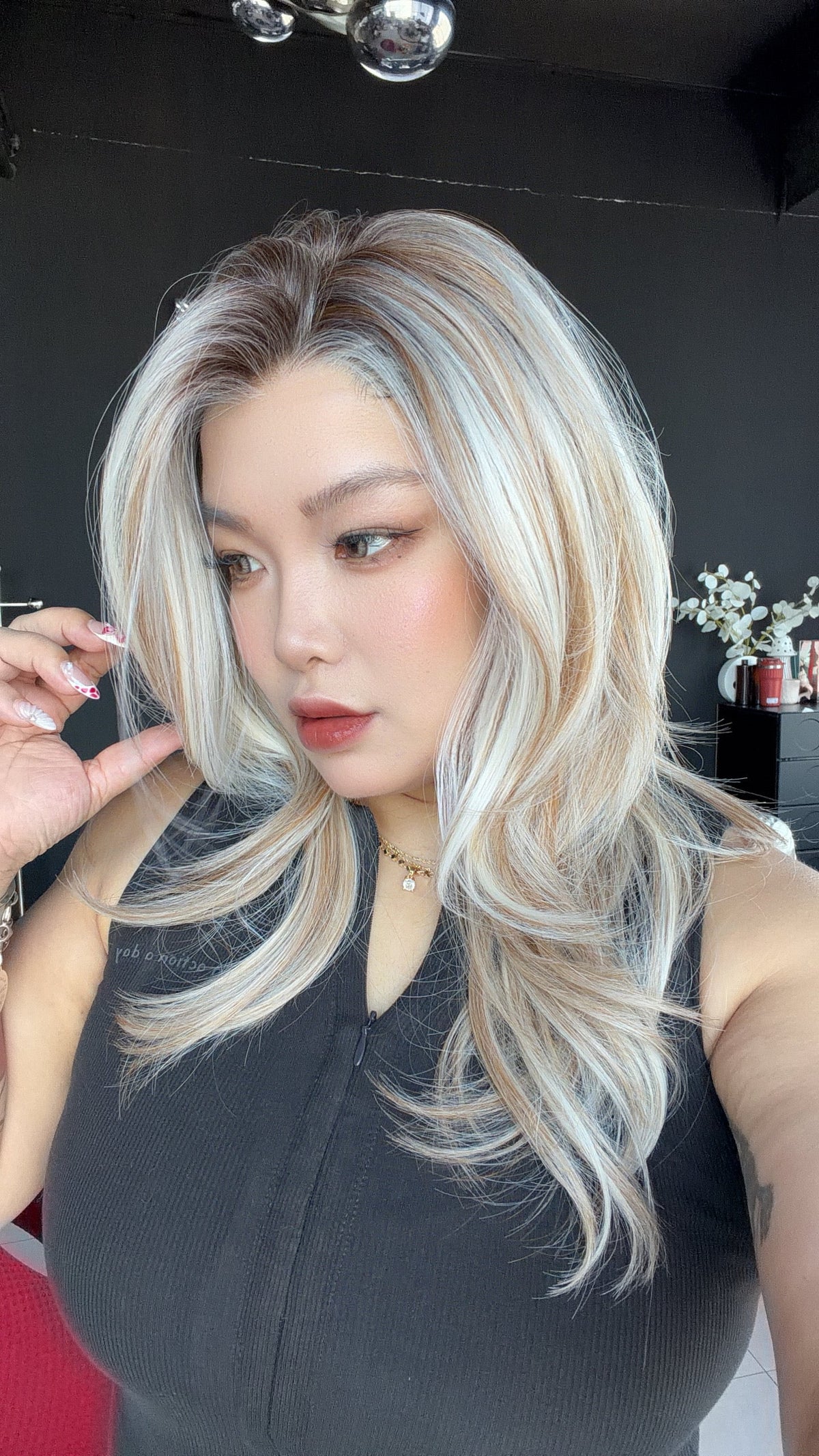 JBEXTENSION 20 Inches Mix Blonde Pre-Cut 13X6 Free Part Snowflake Lace Frontlace Glueless Wig KAILEY PRO - MIX BLONDE【BENDY EAR TABS】