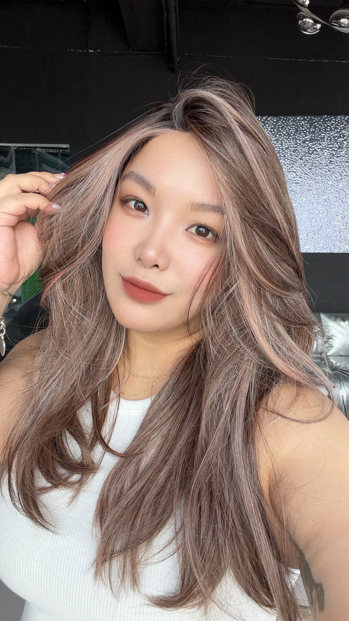 [PRE-ORDER] JBEXTENSION 21 Inches Straight Mushroom Brown Pre-Cut Arc Snowflake Lace Frontlace Glueless Wig AMBER MUSHROOM BROWN【BENDY EAR TABS】