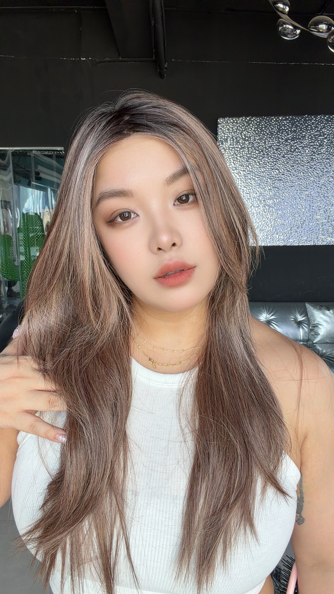 [PRE-ORDER] JBEXTENSION SELENE MONO Monofilament Handmade Wig 6X5 Full Monofilament Hand Tied Top Wig 25 Inches Mushroom Brown Mono Lace Wig with Anti-slip Silicone Strips Glueless Wig SELENE MONO - MUSHROOM BROWN【BENDY EAR TABS】
