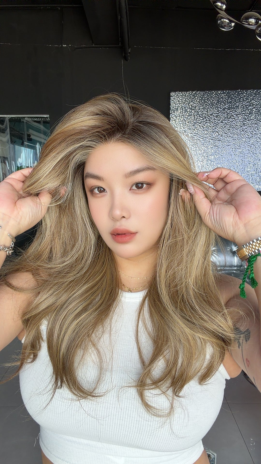 JBEXTENSION GAIA MONO Monofilament Handmade Wig 6X5 Full Monofilament Hand Tied Top Wig 24 Inches Curly Shatush Mix Blonde Mono Lace Wig Glueless Wig GAIA MONO - SHATUSH MIX BLONDE【BENDY EAR TABS】