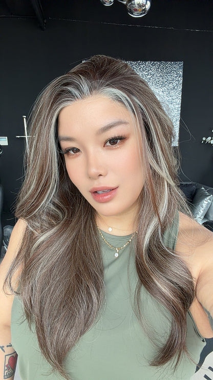 JBEXTENSION GAIA MONO Monofilament Handmade Wig 6X5 Full Monofilament Hand Tied Top Wig 24 Inches Curly Desert Sand Mono Lace Wig Glueless Wig GAIA MONO - DESERT SAND【BENDY EAR TABS】