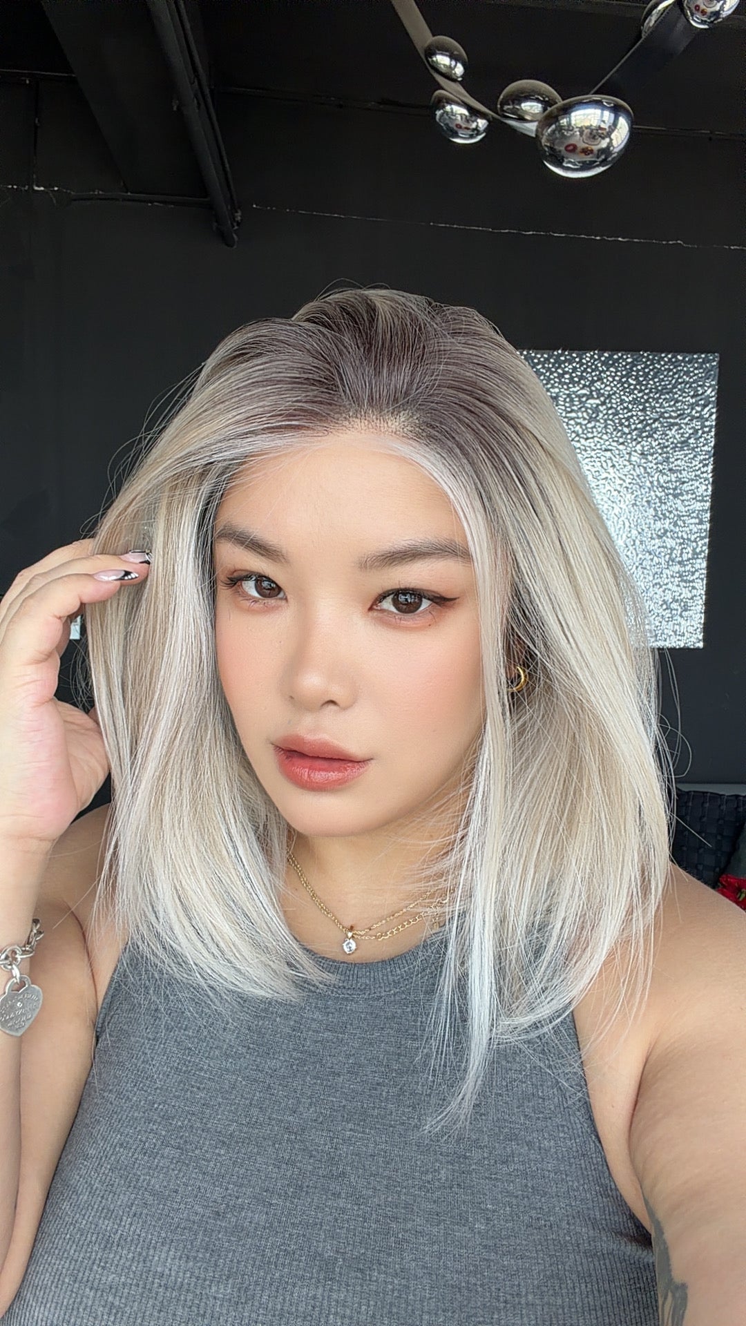 JBEXTENSION 14 Inches Light Blonde Pre-Cut 13X6 Free Part Snowflake Lace Frontlace Bob Cut Glueless Wig GIOIA PRO - LIGHT BLONDE【BENDY EAR TABS】