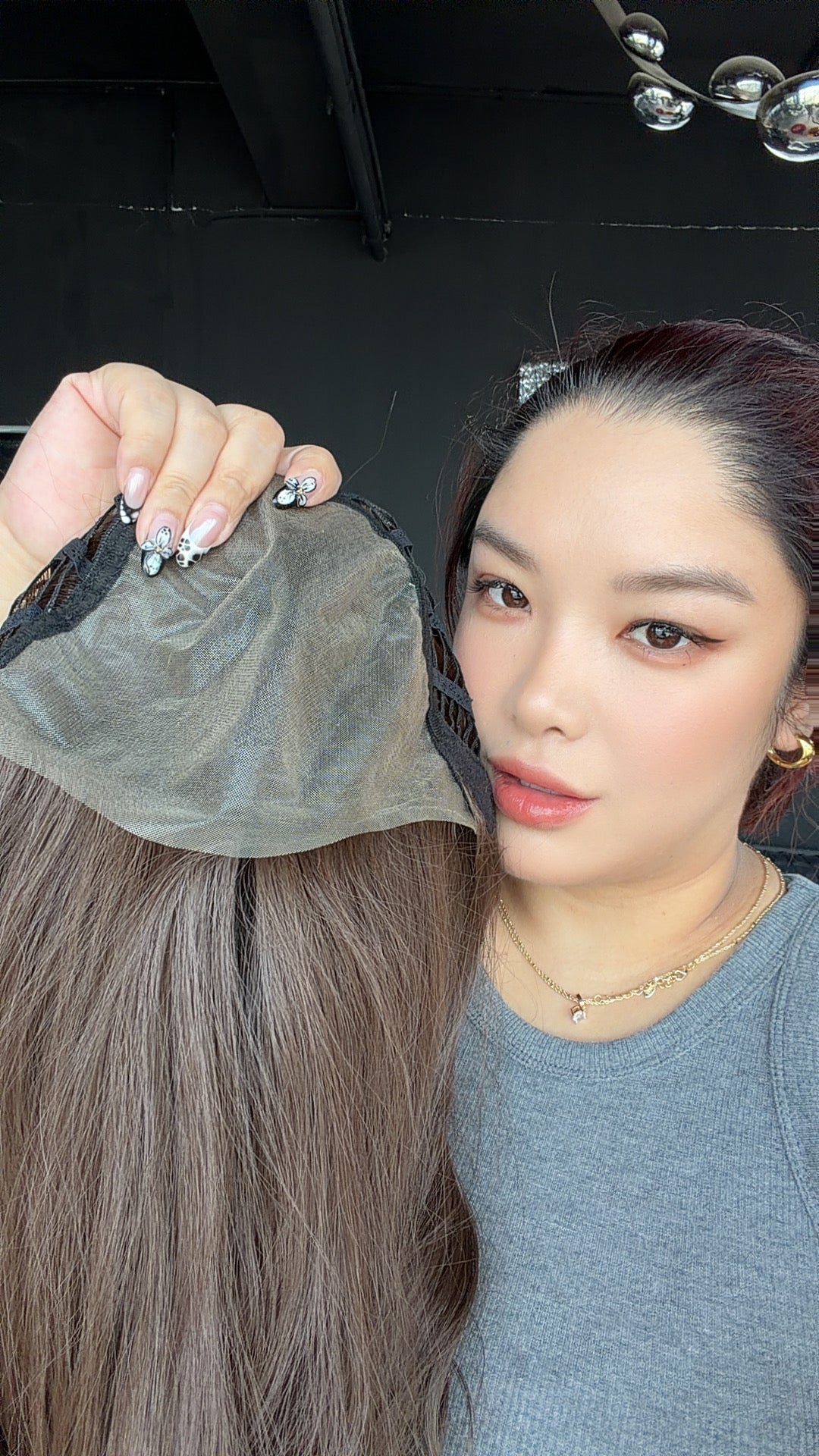 JBEXTENSION 22 Inches Brown Curly Pre-Cut 13X6 Free Part Snowflake Lace Frontlace Glueless Wig CLAIRE PRO - BROWN【BENDY EAR TABS】