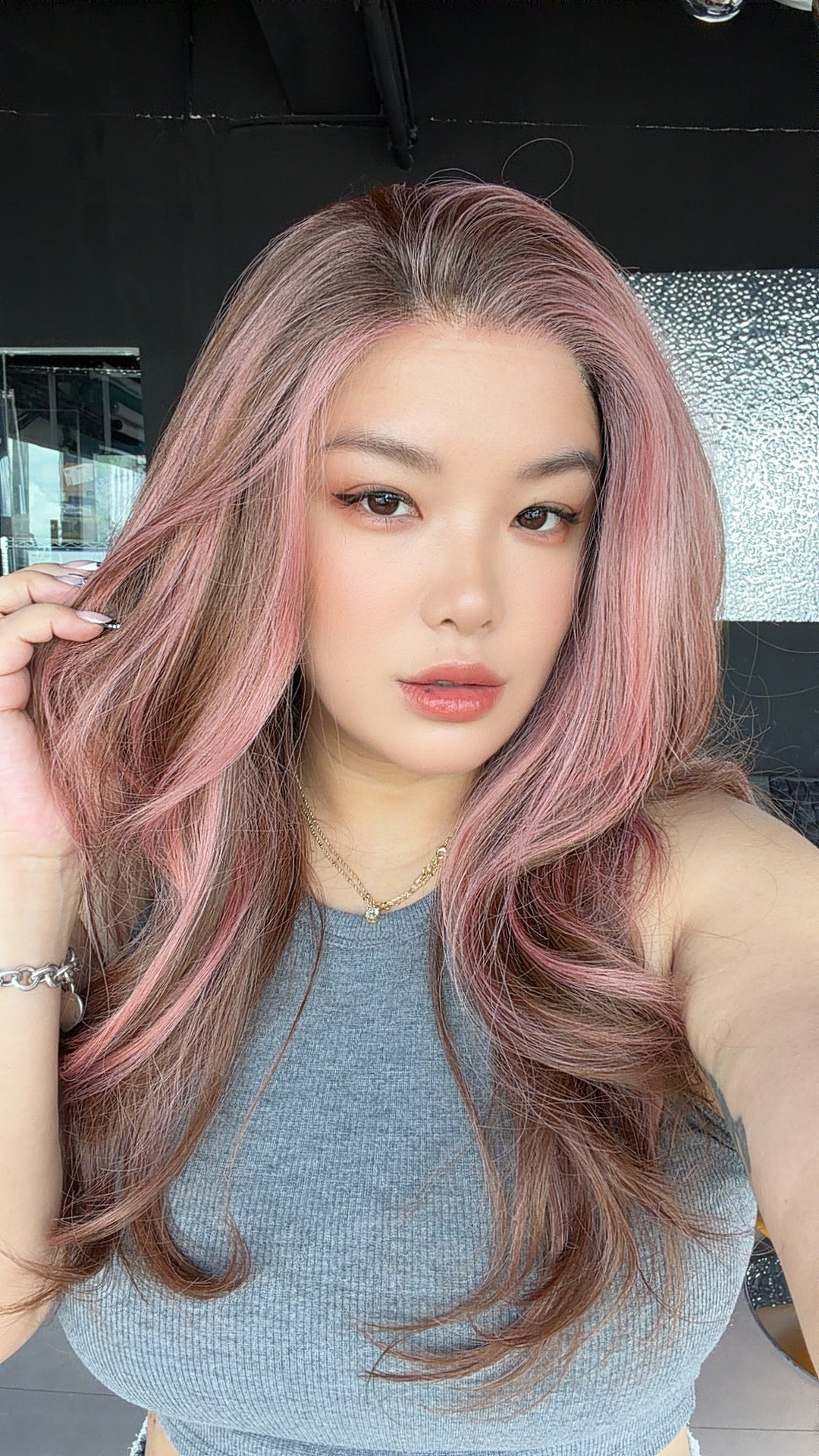 JBEXTENSION 23 Inches Strawberry Truffle Pre-Cut 13X6 Free Part Snowflake Lace Frontlace Glueless Wig KARA PRO - STRAWBERRY TRUFFLE【BENDY EAR TABS】