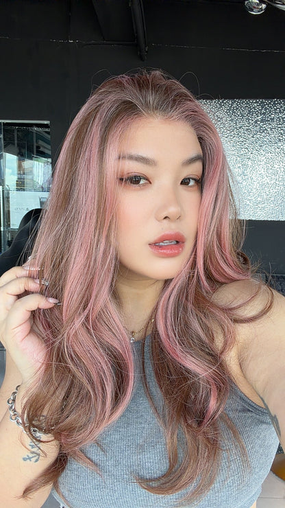JBEXTENSION 23 Inches Strawberry Truffle Pre-Cut 13X6 Free Part Snowflake Lace Frontlace Glueless Wig KARA PRO - STRAWBERRY TRUFFLE【BENDY EAR TABS】