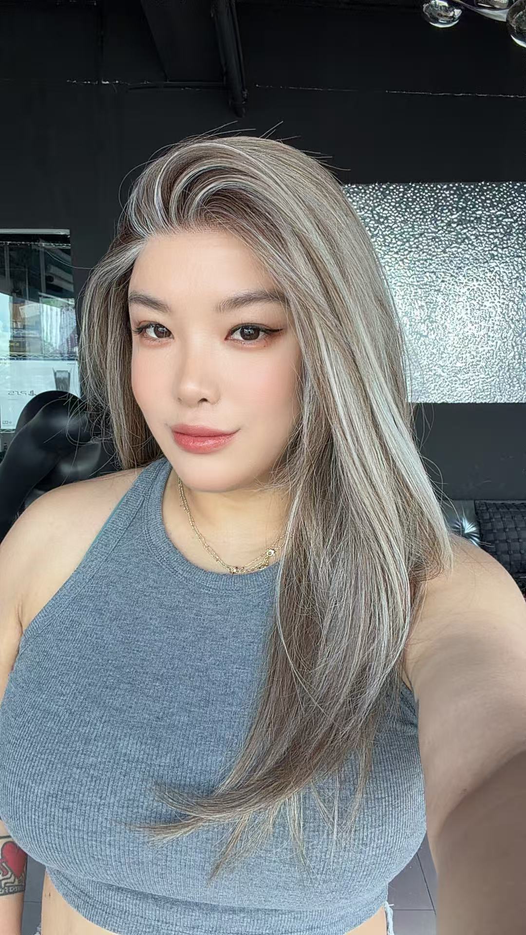 JBEXTENSION 22 Inches Camel Highlight Pre-Cut 13X6 Free Part Snowflake Lace Frontlace Glueless Wig KEL PRO - CAMEL HIGHLIGHT【BENDY EAR TABS】