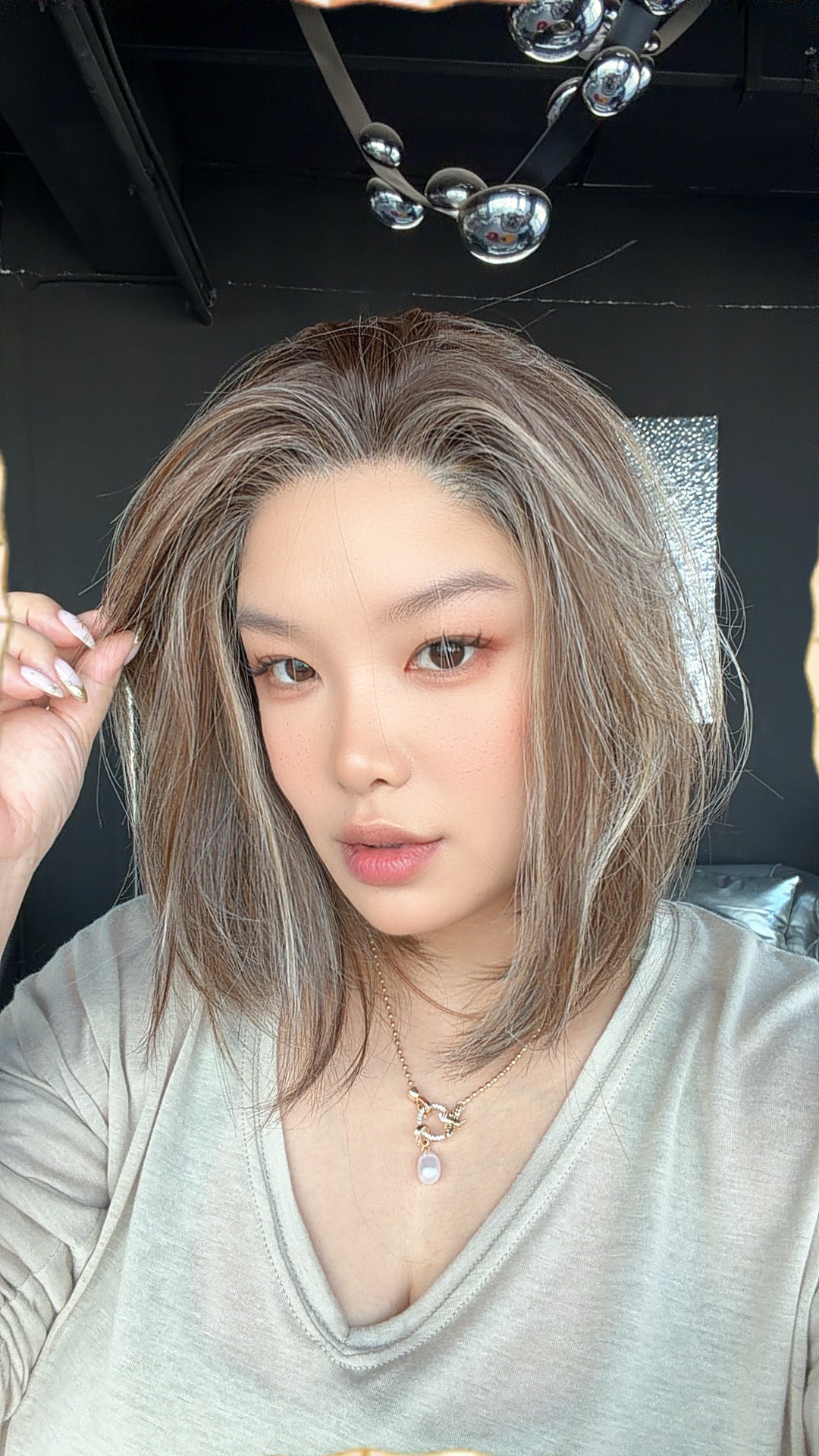 JBEXTENSION 12 Inches Bob Cut Hazelnut Pre-Cut Arc Snowflake Lace Frontlace Glueless Wig KHLOE ARC - HAZELNUT【BENDY EAR TABS】