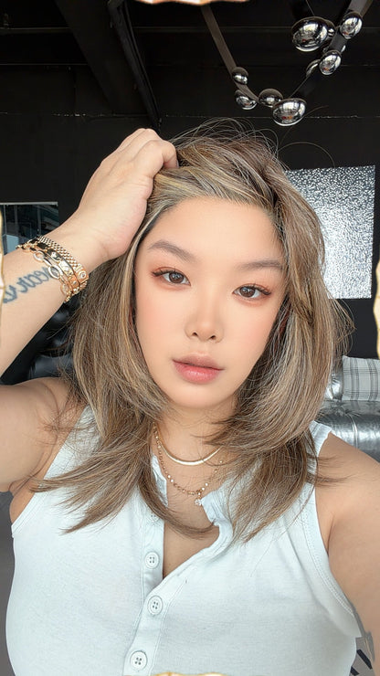 JBEXTENSION LAURETTA MONO Monofilament Handmade Wig 6X5 Full Monofilament Hand Tied Top Wig 17 Inches Hazelnut Mono Lace Wig with Anti-slip Silicone Strips Glueless Wig LAURETTA MONO - HAZELNUT【BENDY EAR TABS】