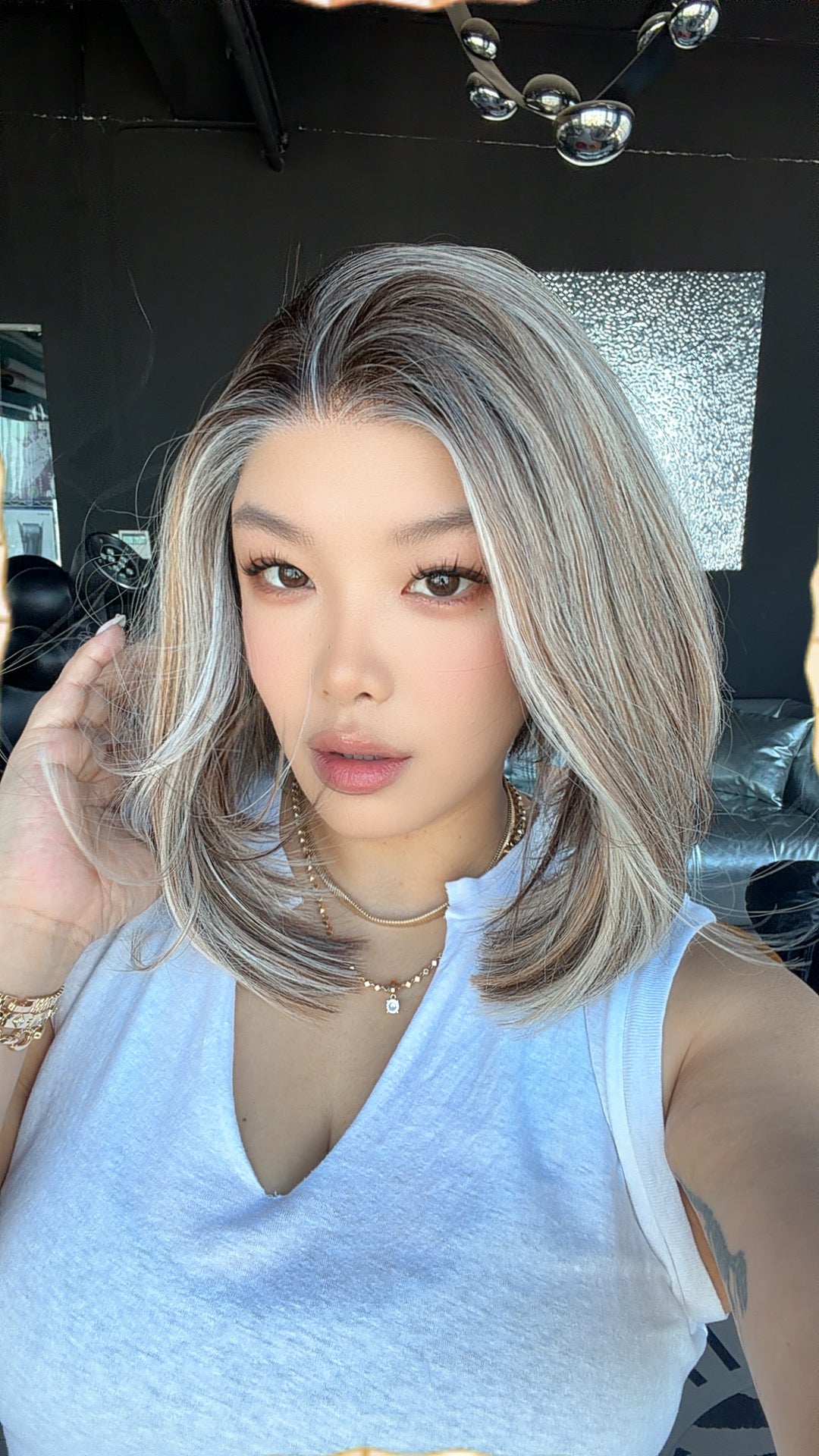 JBEXTENSION 14 Inches Vanilla Fudgie Pre-Cut 13X6 Free Part Snowflake Lace Frontlace Bob Cut Glueless Wig GIOIA PRO - VANILLA FUDGIE【BENDY EAR TABS】
