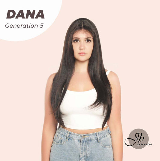 [FINAL SALE] JBEXTENSION GENERATION FIVE 28 Inches Long Tea Black Darkest Brown Straight Wig With Bangs DANA G5