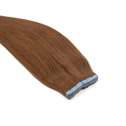 JBextension Tape in Hair Extensions Human Hair Balayage Dark Brown to Brown Mix with Blonde Tape in Seamless Hair Extensions Human Hair Ombre Hair Extensions Tape in 20 Inch Tape in Human Hair 50g 20pcs