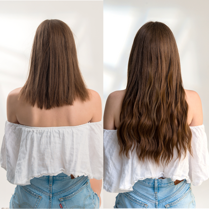 20" Hair Extensions Clip-in Body Wave 160g PURE COLOUR