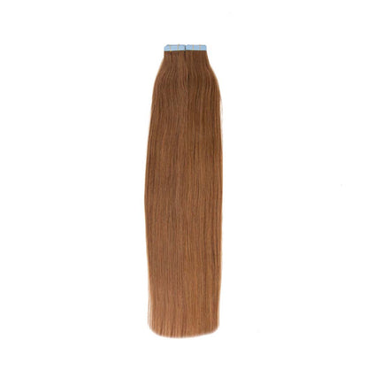 JBextension Tape in Hair Extensions Human Hair Balayage Dark Brown to Brown Mix with Blonde Tape in Seamless Hair Extensions Human Hair Ombre Hair Extensions Tape in 20 Inch Tape in Human Hair 50g 20pcs