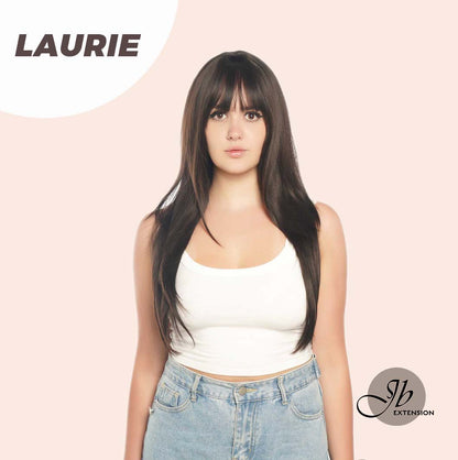 JBEXTENSION 26 inches Tea Black Darkest Brown Long Layered Wig LAURIE