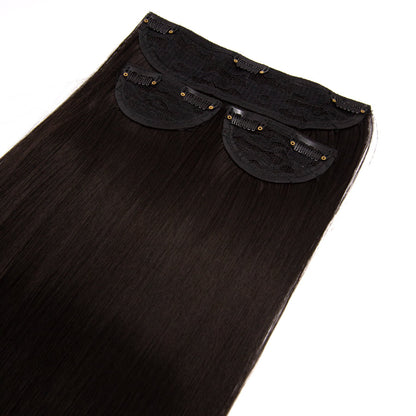 JBEXTENSION 3 PCS Hair Extension Clip Hair Extensions for Women Long Soft straight Clip  Extensions Synthetic Double Weft Hair Full Head 24 Inch