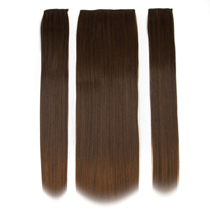 JBEXTENSION 3 PCS Hair Extension Clip Hair Extensions for Women Long Soft straight Clip  Extensions Synthetic Double Weft Hair Full Head 24 Inch